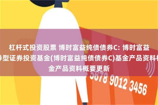 杠杆式投资股票 博时富益纯债债券C: 博时富益纯债债券型证券投资基金(博时富益纯债债券C)基金产品资料概要更新